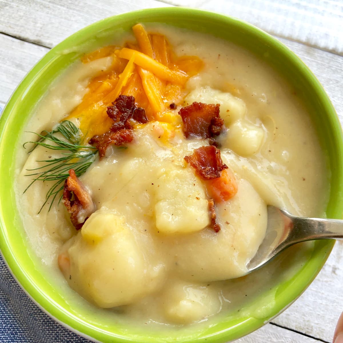 감자 베이컨 수프 preparation step 1