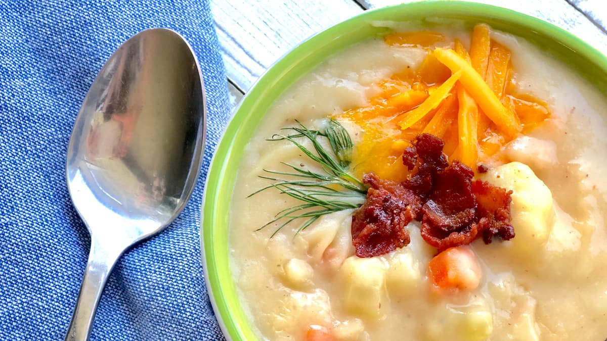 감자 베이컨 수프 preparation step 2