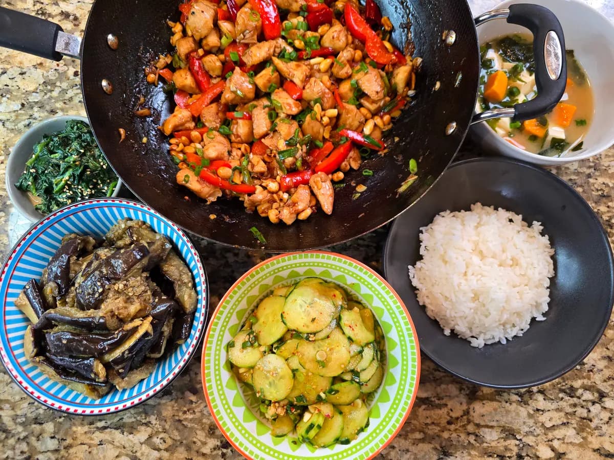Aubergines marinées au gingembre et à la sauce soja (banchan d'inspiration coréenne)