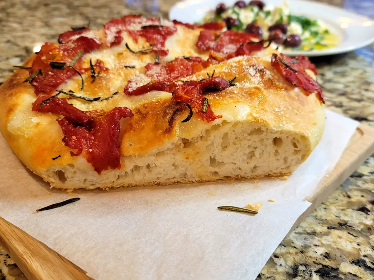 Focaccia Sans Pétrissage