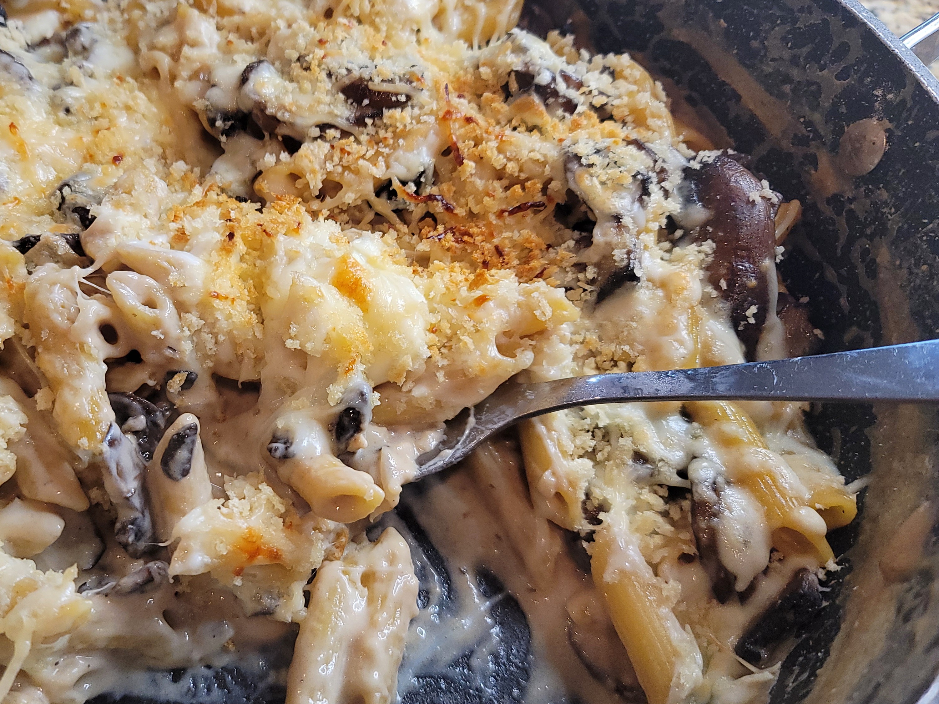 奶油蘑菇菠菜意大利面