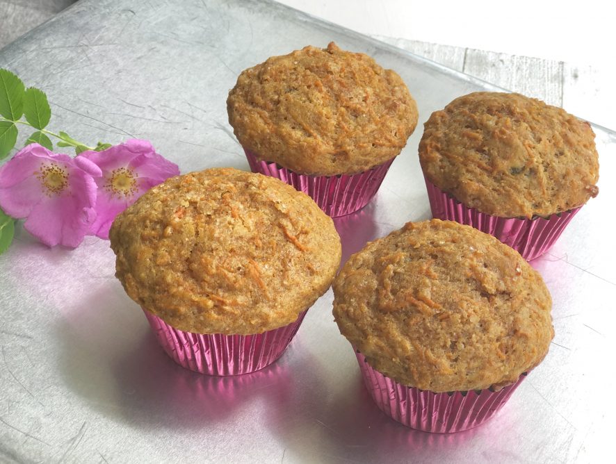 Healthy Whole Wheat Carrot Muffins - Light, Tender and Delicious