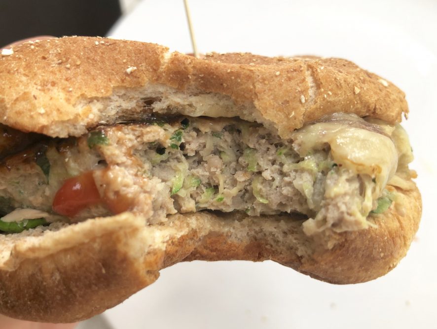 Juicy Turkey Burgers. Jam-packed with moisture-boosting healthy secret ingredient!