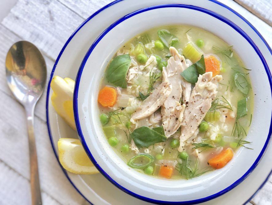 Hearty, wholesome, filling and healthy brown rice chicken soup made from scratch