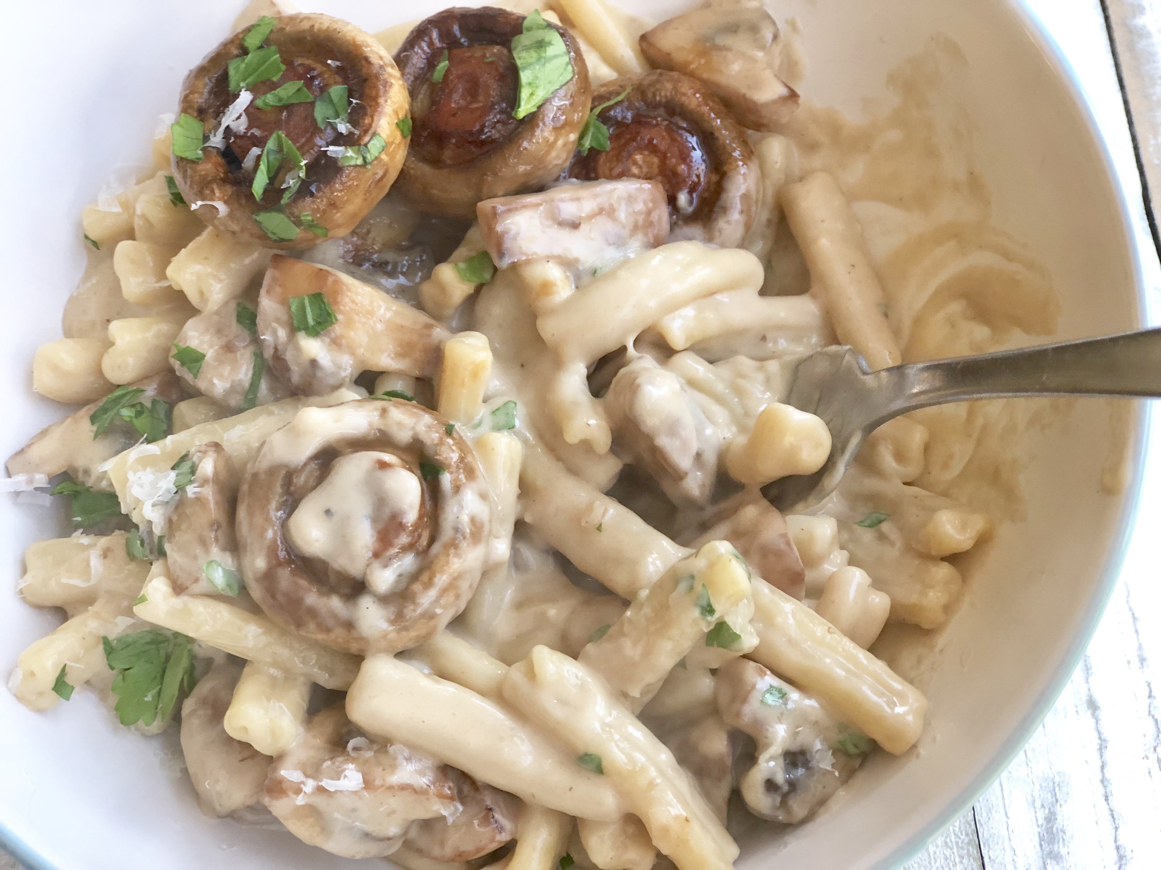 Creamy mushroom pasta