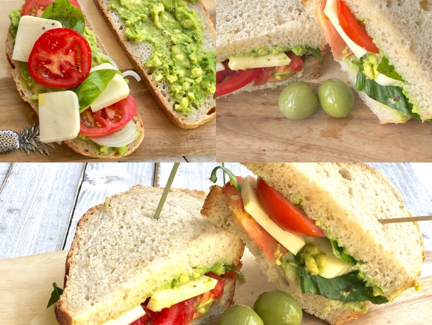 Mozzacado (Mozzarella, avocado and tomato) Sandwiches - Think Beyond Avocado Toast