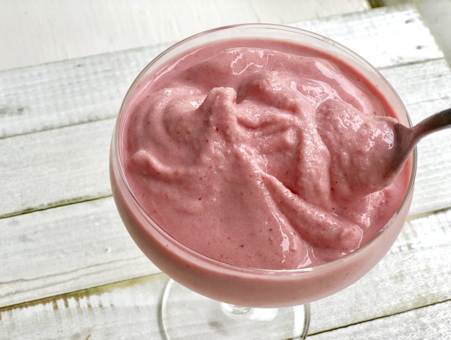 Guilt-free good for you ice cream. Or technically healthy and thick smoothie with ice cream-like consistency