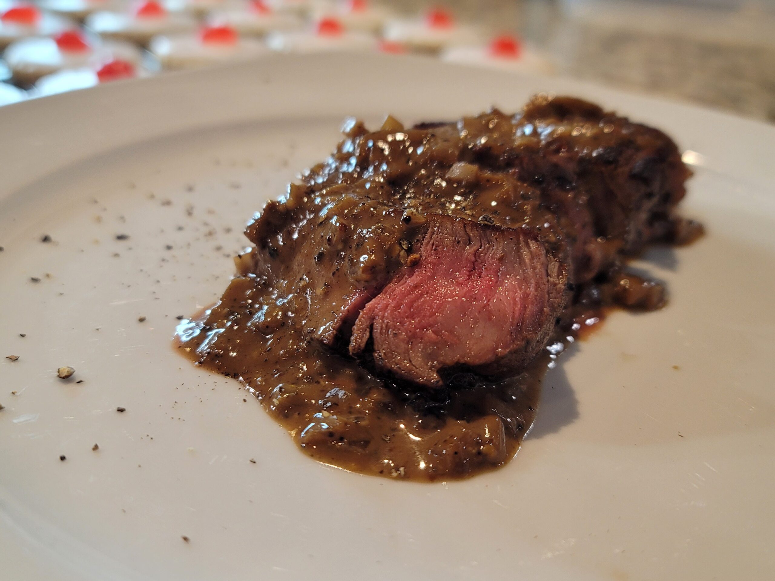 Fillet Mignon Stakes with Peppercorn Sauce