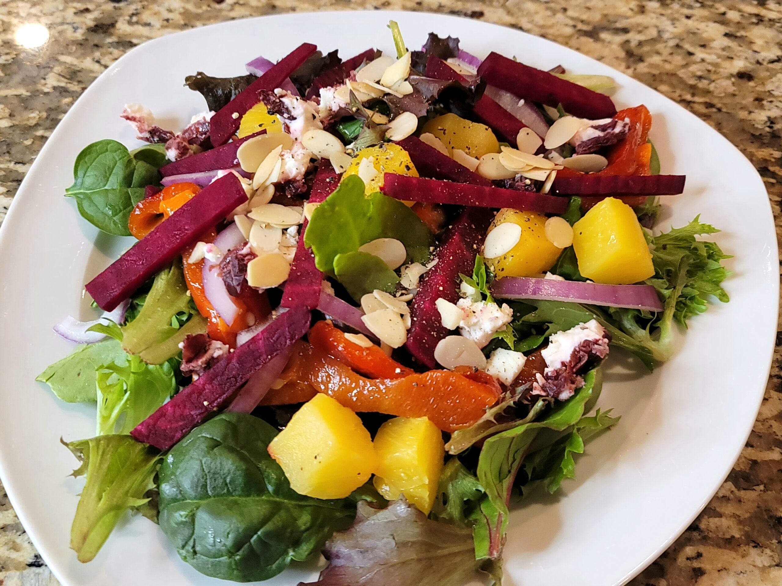 Pineapple, Beet and Goat Cheese Salad
