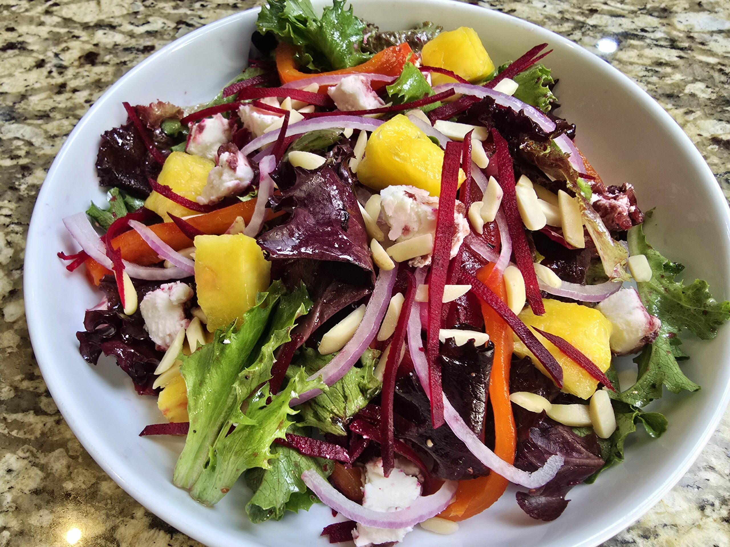 Pineapple, Beet and Goat Cheese Salad